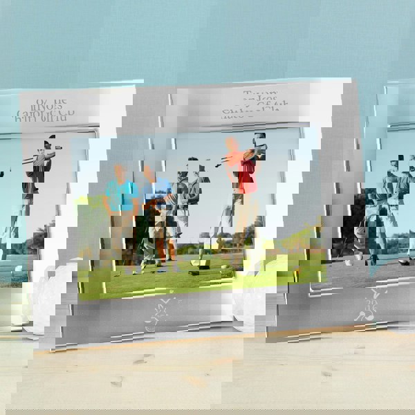 Personalised Memento Company Personalised Golf 6x4 Landscape Silver Photo Frame