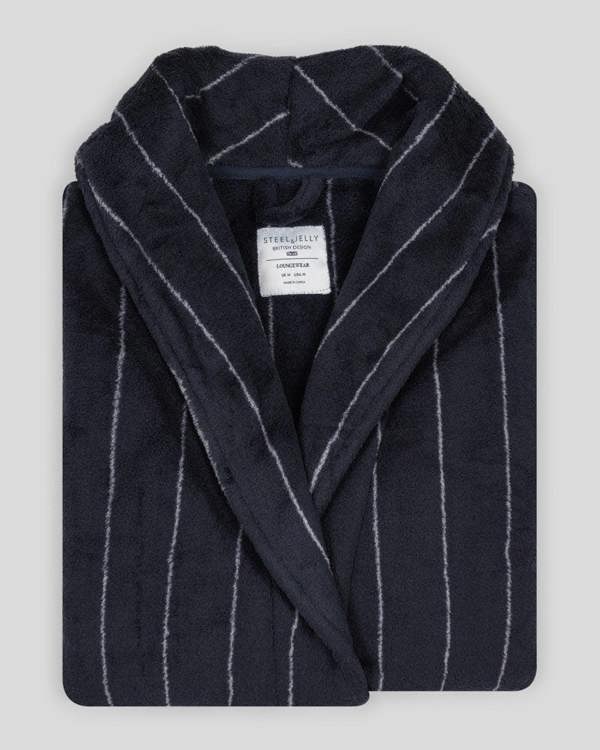 Steel & Jelly Portland - Striped Supersoft Fleece Dressing Gown