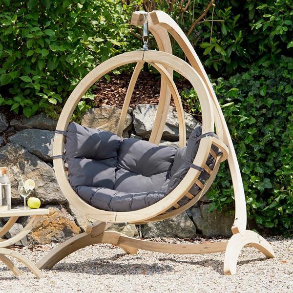 Amazonas Globo Hanging Egg Chair & Stand Set -Anthracite Grey