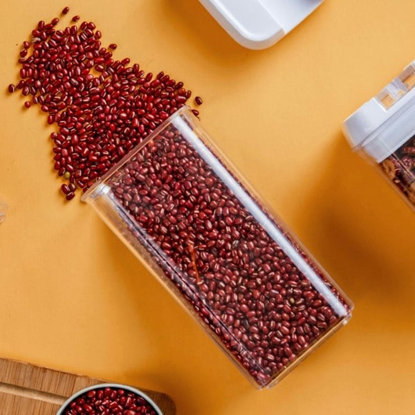 smartbies 7-Piece Stackable Airtight Food Storage Containers | BPA-Free Eco-Friendly Pantry Organiser Set | Multiple Sizes for Kitchen Organisation