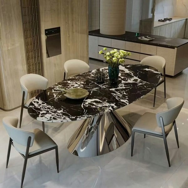 Rit Concept Pires Oval Dining Table, Sintered Stone