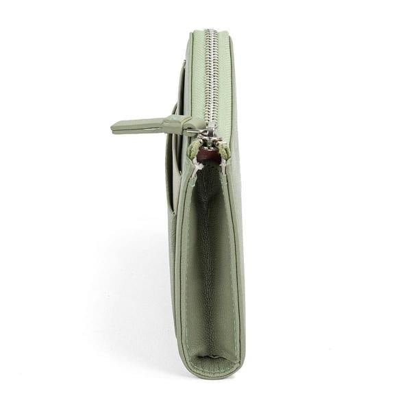Pia Say it in Sage Leather RFID Purse, Compact