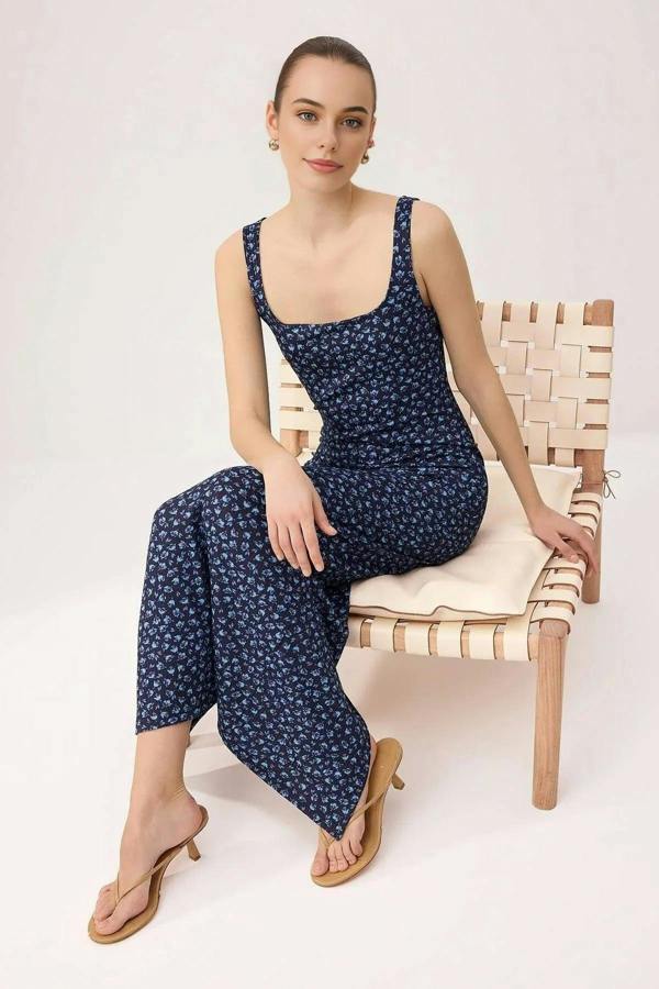 Bodycon Thick Strap Scoop Neck Sleeveless Stretch Knit Dress