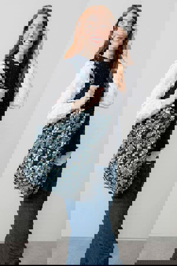 Lily & Me Jumbo Cord Tote Bag Navy