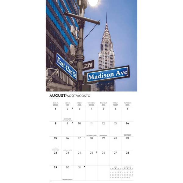 New York Lux Calendar 2027, Wall Calendars, Month To View, Travel, Gift