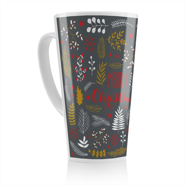 Benjamin Tate Design Merry Christmas Lettering Dining Latte Mug