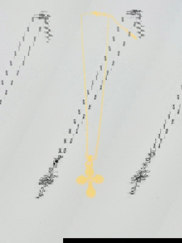 SVNX Cross Pendant Necklace with Gift Box