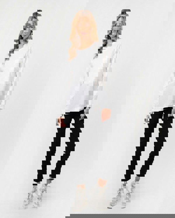 Woolrich Fluid Jersey LS Womens Tee - White