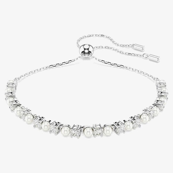 Swarovski Matrix Rhodium Plated Crystal Pearl Bracelet 5689633
