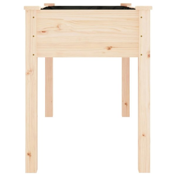 Berkfield Planter with Liner 118x59x76 cm Solid Wood Fir