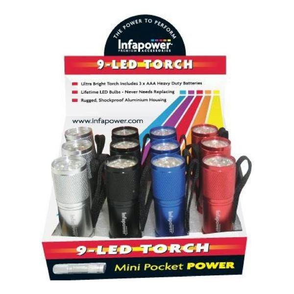 Dragodirect 9 LED Aluminium Torch Ultra Bright & Shockproof