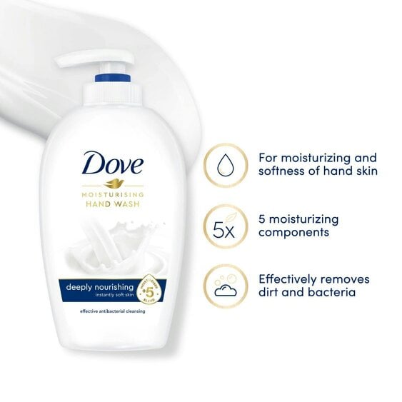 Dove Moisturising Hand Wash, Deeply Nourishing Instantly Soft Skin, 250ml