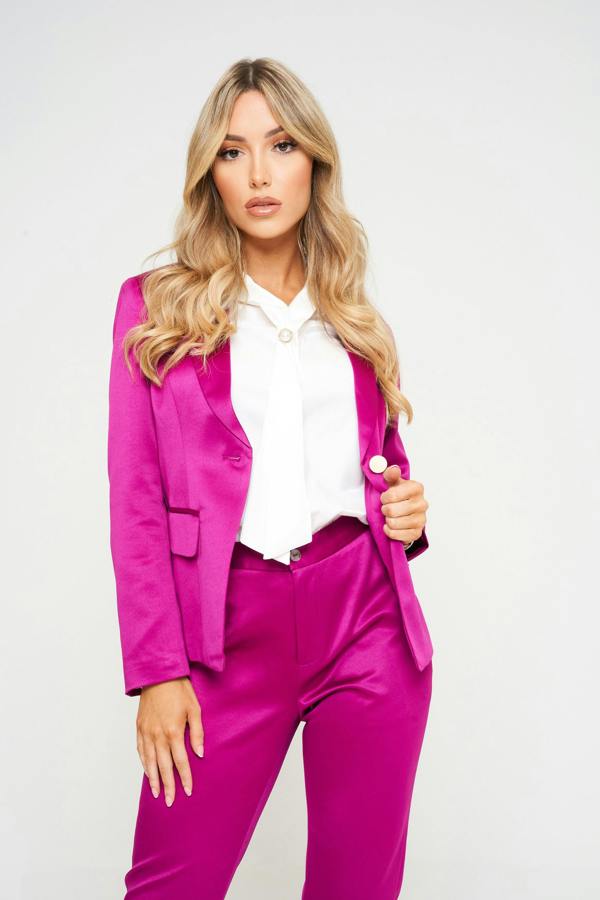LuvForever Purple 2-Piece Trouser Suit