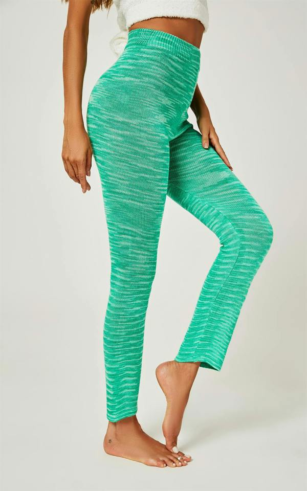 FS Collection Knitted Fit Trousers In Green