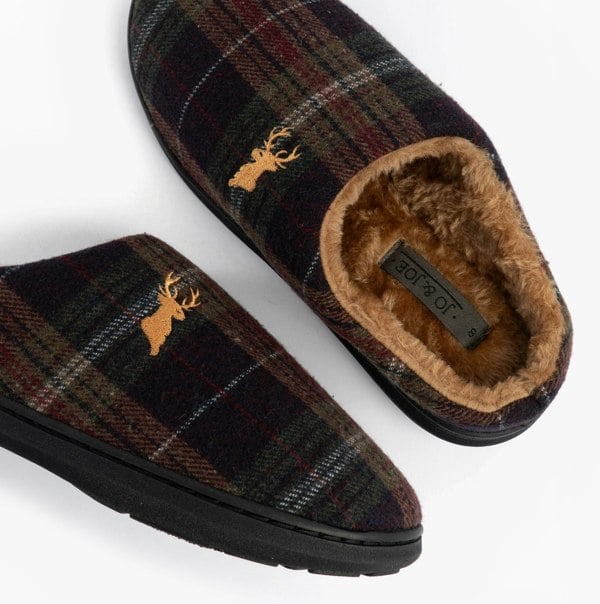 Jo & Joe NIDDERDALE Mens Mule Slippers Brown