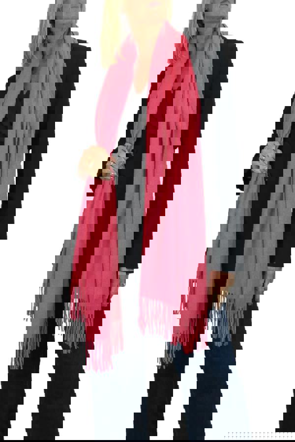 Paulo Due Wool Blend Pashmina Scarf Solid Colour