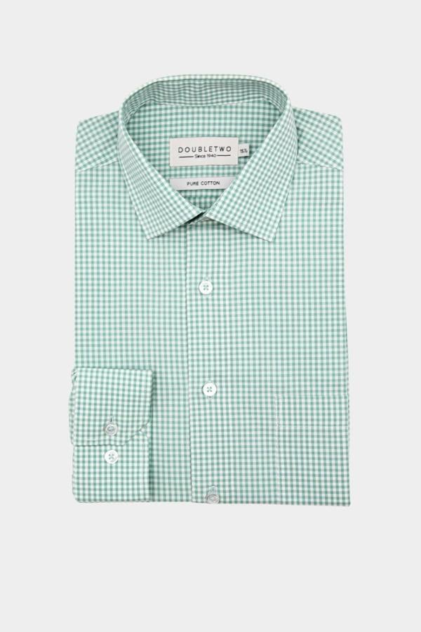Apple Green Cotton Long Sleeve Shirt