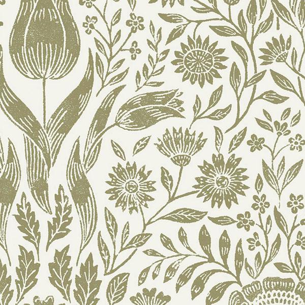 Laura Ashley Ashstead Damask Hedgerow wallpaper