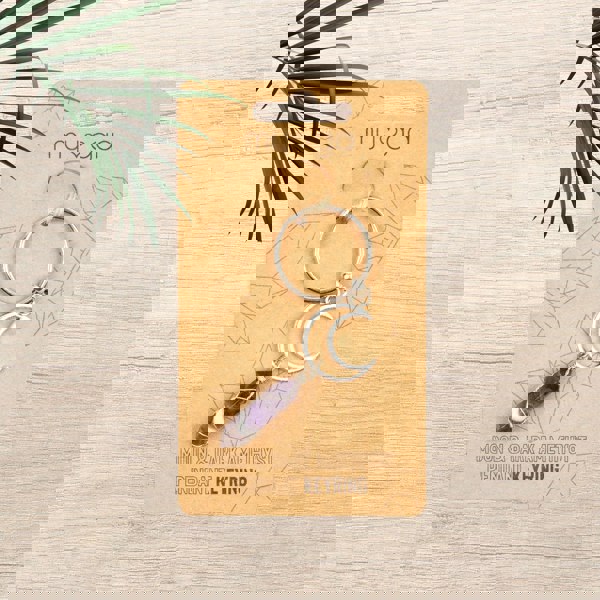 Myga Crystal and Zinc Keychain