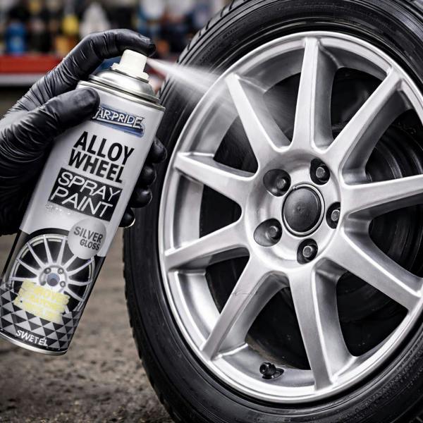 Carpride Alloy Wheel Silver Gloss Spray Paint 400ml