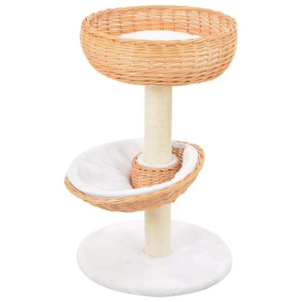 Berkfield Cat Tree with Sisal Scratching Post Natural Willow Wood