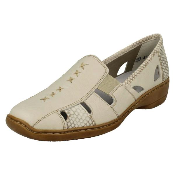 Rieker Ladies Rieker Cut Out Design Slip On Shoes 41385
