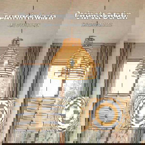 Emitto Ceiling Light Shade Wicker Basket Style Plastic Lampshade Pendant  2PCS