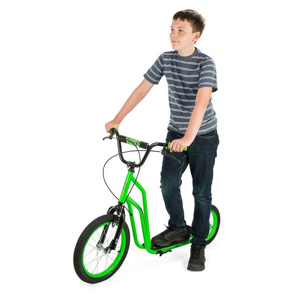 Xootz Kids Steel BMX Scooter w/ Calliper Brakes, 16" Wheels - Green
