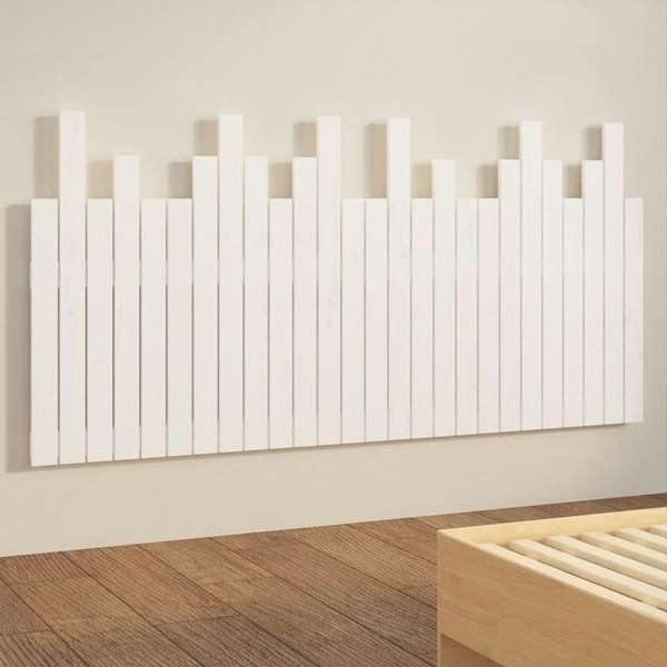 Berkfield Wall Headboard White 166x3x80 cm Solid Wood Pine