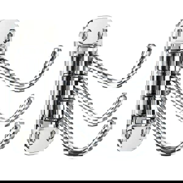 Polished chrome triple swing hook