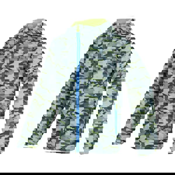 Regatta Childrens/Kids Lever II Camo Waterproof Jacket - Dark Storm - 