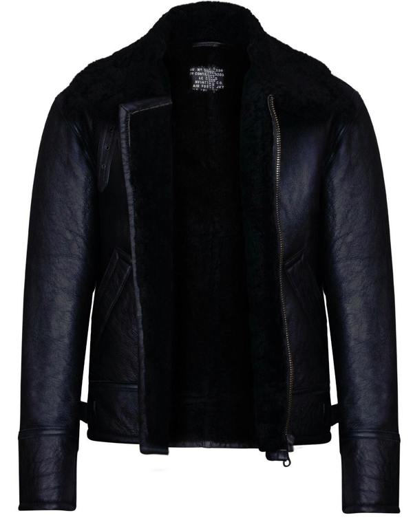Infinity Leather Mens B3 WW2 Leather Sheepskin Aviator Flying Jacket-Charleston