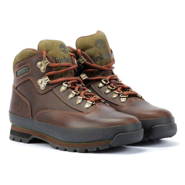 Timberland Euro Hiker Mid Lace Leather Men's Boots - Brown