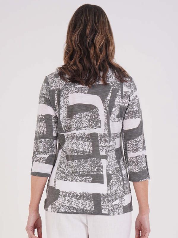 TIGI Abstract Mono Print Top