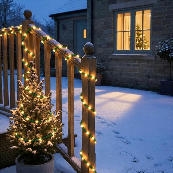 Shatchi 500 LED Green Cable String Light with Warm White Effect