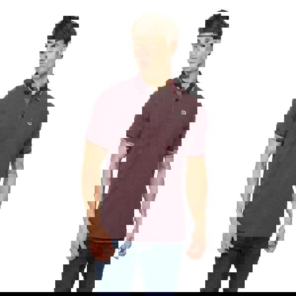 Crosshatch Mens Mettormoore Polo Shirt - Raisin Purple - 