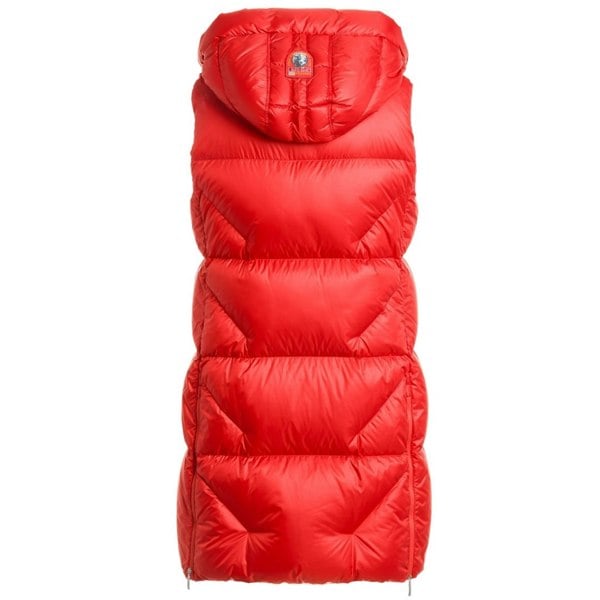 Parajumpers Zuly Red Long Down Gilet Jacket S