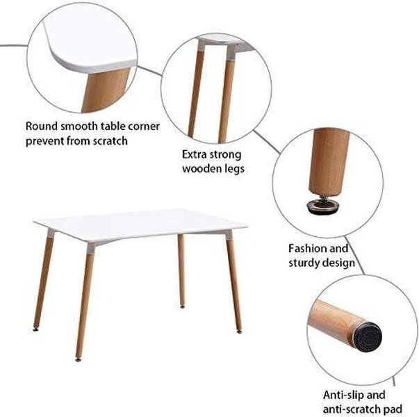 Kosy Koala Dining Table Set with 4 Chairs Dining Room and Kitchen table set of 4