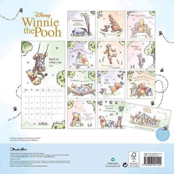 Disney, Winnie The Pooh Calendar 2027, Wall Calendars, Month To View, Entertainment, Gift