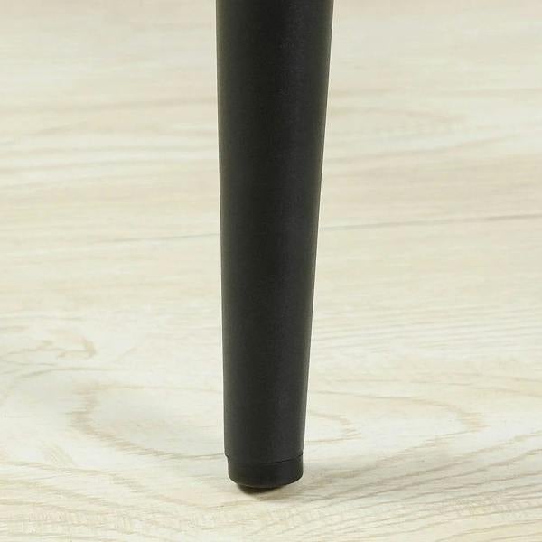 Black steel bar stool leg with protective rubber base