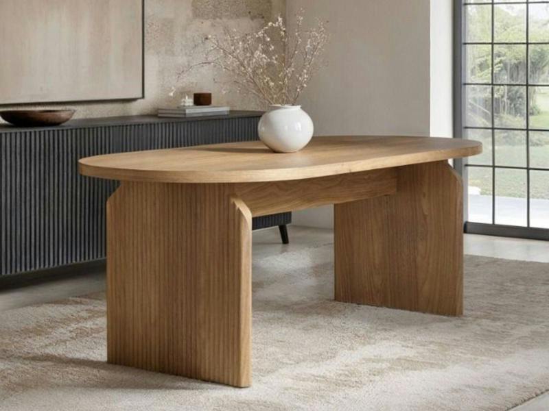 Varm Ribbed Dining Table Oak