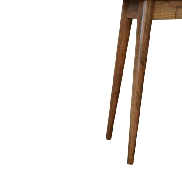 Wyld Haus Grasse Mini Natural Mango Wood Scandi Writing Desk with Drawer