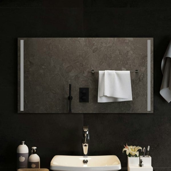 Berkfield LED Bathroom Mirror 90x50 cm