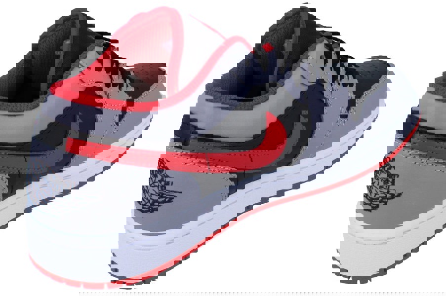 Nike Air Jordan 1 Low Mens Trainers 553558  060 - Black Fire Red Cement Grey 060 - Photo 2