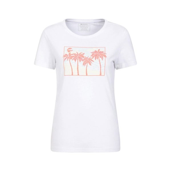 Mountain Warehouse Womens Postcard Palm Organic T-Shirt - White