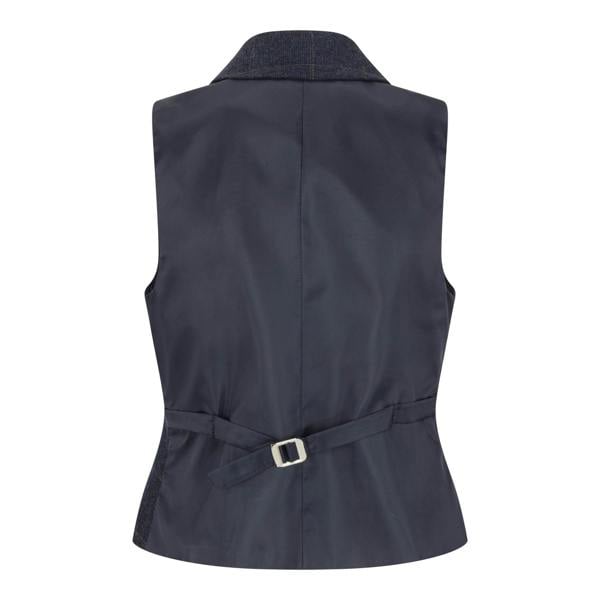 TruClothing Women's Navy Blue Tailored Fit Tweed Formal Waistcoat