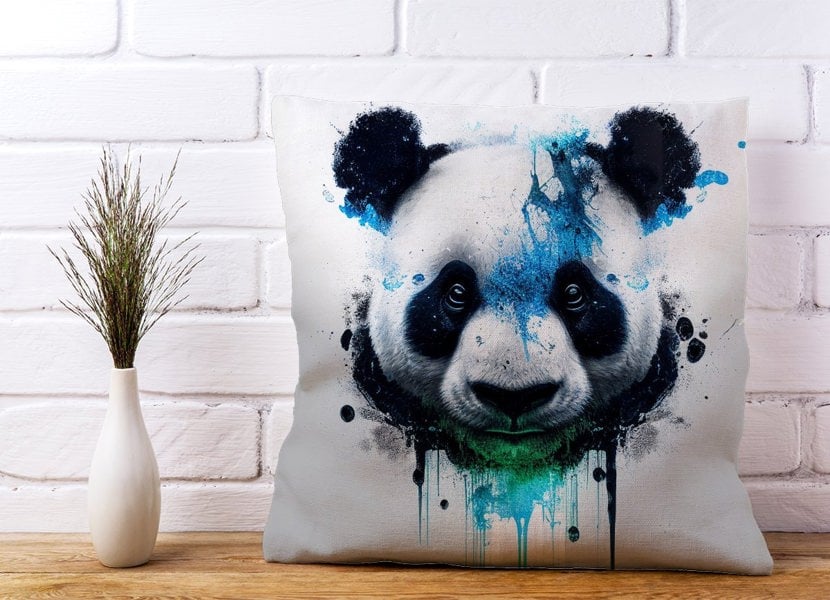 Warren Reed Panda Face Splashart Light Background Cushions