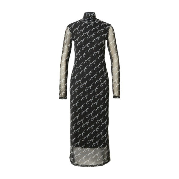 Hugo Womens/Ladies Neshy Dress - Black/White