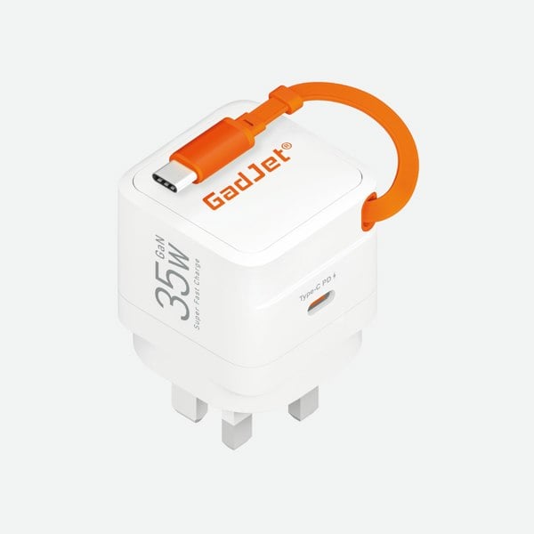 GadJet Retractable GaN Rapid Power Adapter