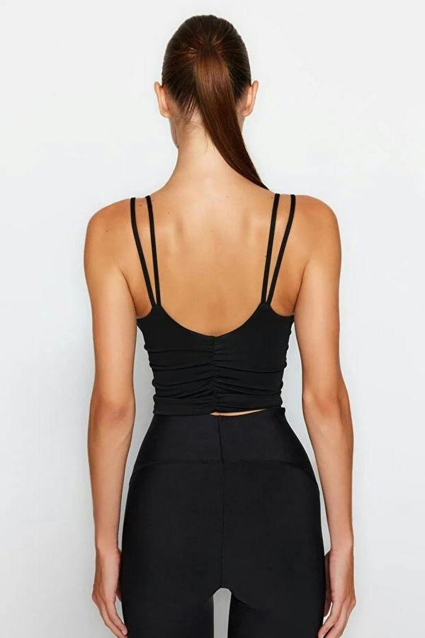 WOVCOR Supportive Double Strap V-Neck Knitted Sports Bra
